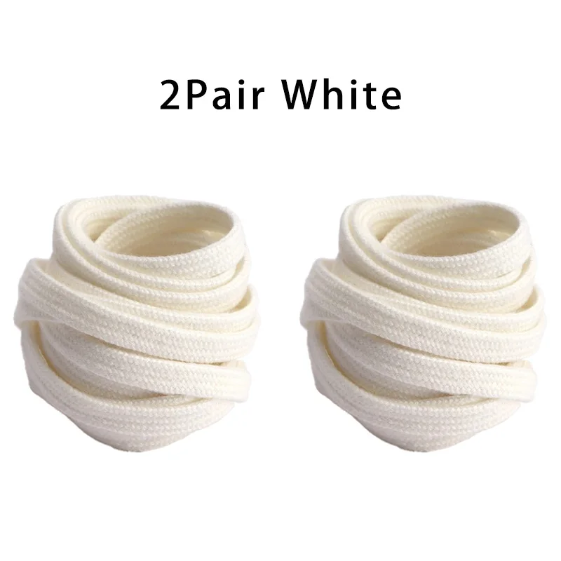 Hardloopsportschoenveters Platte stevige schoenveters Klassiek canvas Zwart Witte schoenveters voor sneakers Dames Heren Casual schoenveters