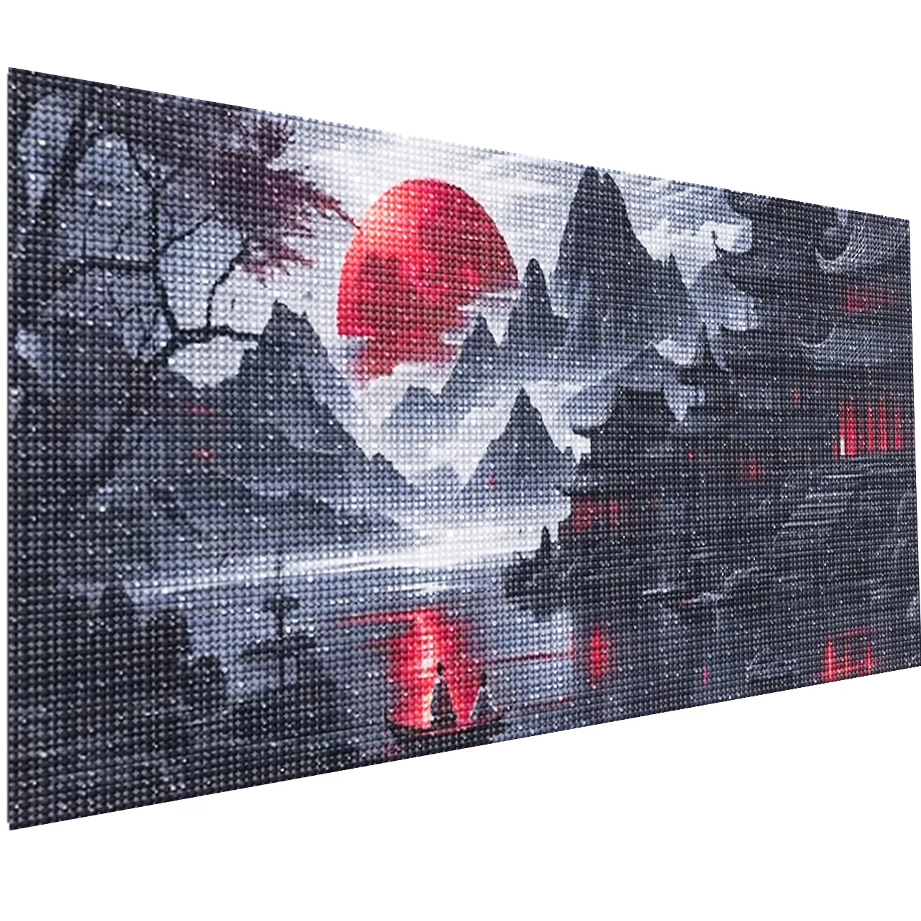 DIY Diamond Painting Kit Japan Night Pavilion Landscape Full Square Round Drill Diamond Embroidery Art,Mosaic Cross Stitch,Home