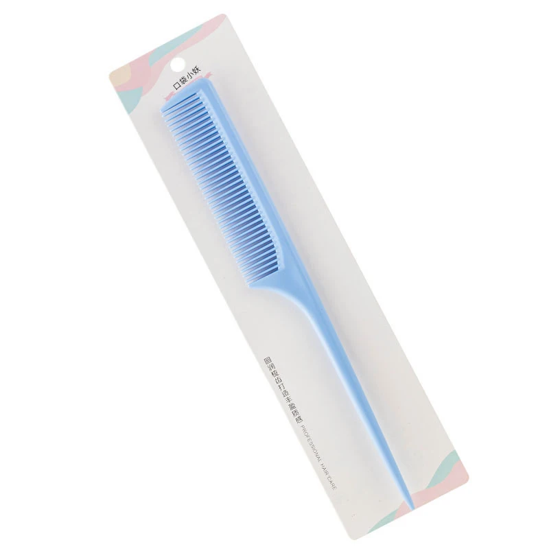 Portable Comb Salon Brush Styling Hairdressing Tail Plastic Comb With Slender Handle