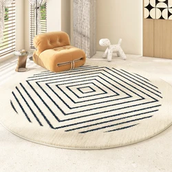 Modern Minimalist Rugs for Bedroom Large Area Living Room Decoration Round Carpet Thickened Non-slip Mat Home Plush Lounge Rug