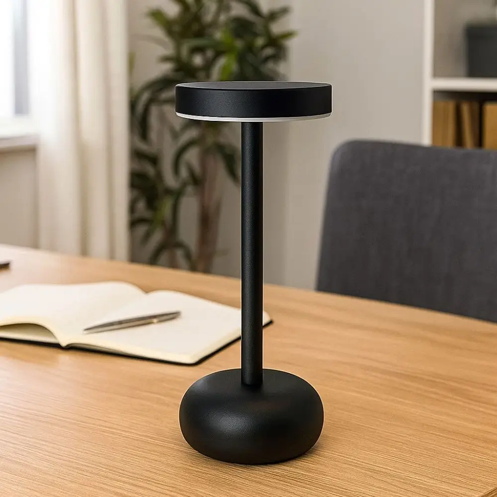 مصباح طاولة معدني للتحكم باللمس للعناية بالعين USB شحن LED لمبة مكتب ذكية ستبليس يعتم ضوء الغلاف الجوي غرفة الدراسة #2