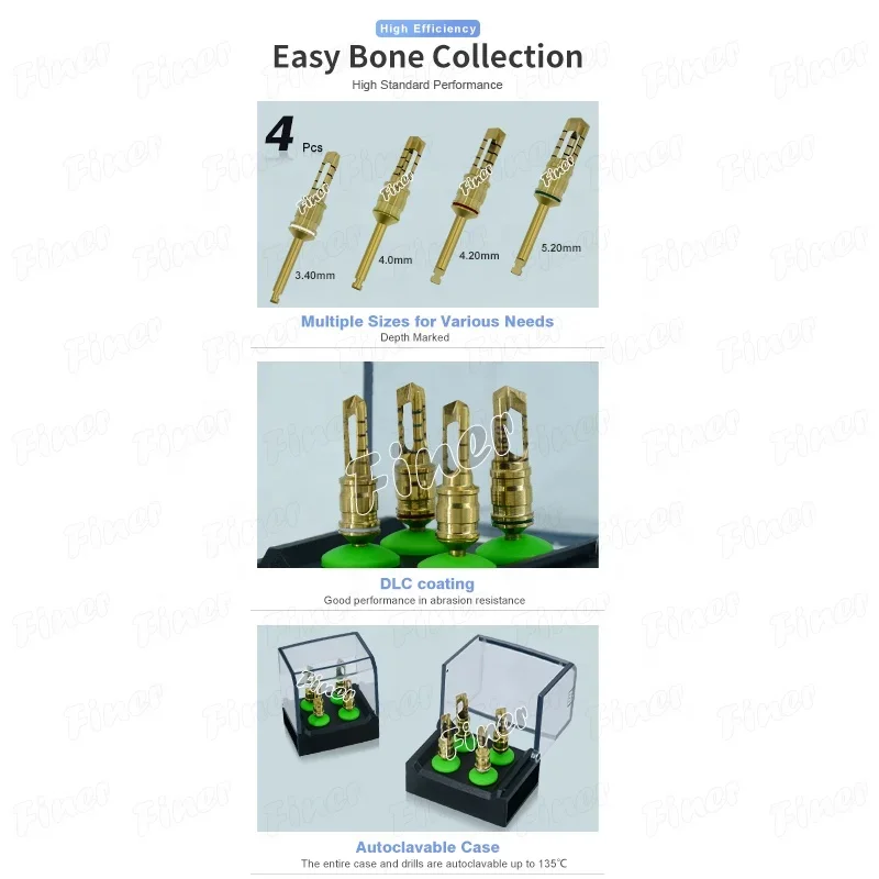 Den Tal Im Plant Surgi Cal Tool Innesto di ossa Raccolta di trifini Trapano