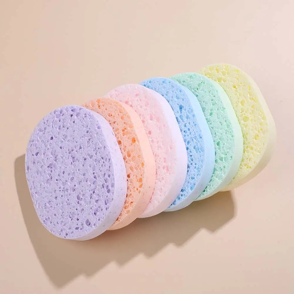 Facial Cleaning Sponge Puff Face Cleaning Wash Pad Puff Available Soft Makeup Remover Tool Natural Wash Face Sponge Random Color