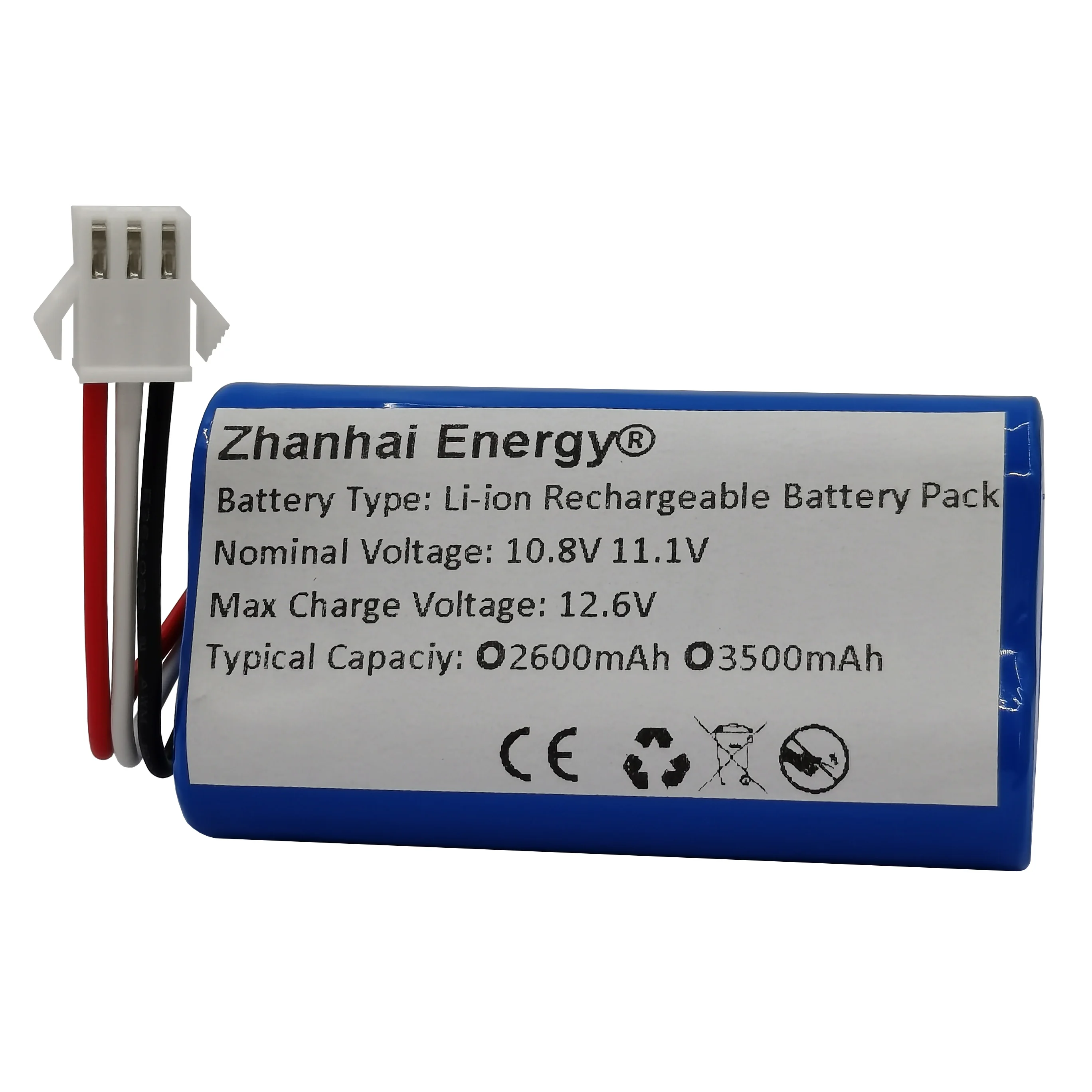 10.8V 11.1V 2600mAh 3500mAh Li-Ion Cylindrical Rechargeable Battery Pack  For Ecovacs Robot Vacuum D36A D36B D36C D36E DA60 DB35