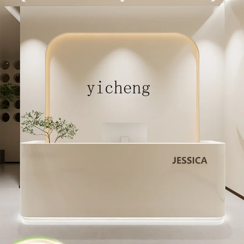 Clothing Store Cashier Desk Beauty Salon Yoga Pavilion of Regimen Paint Desk Reception Desk
