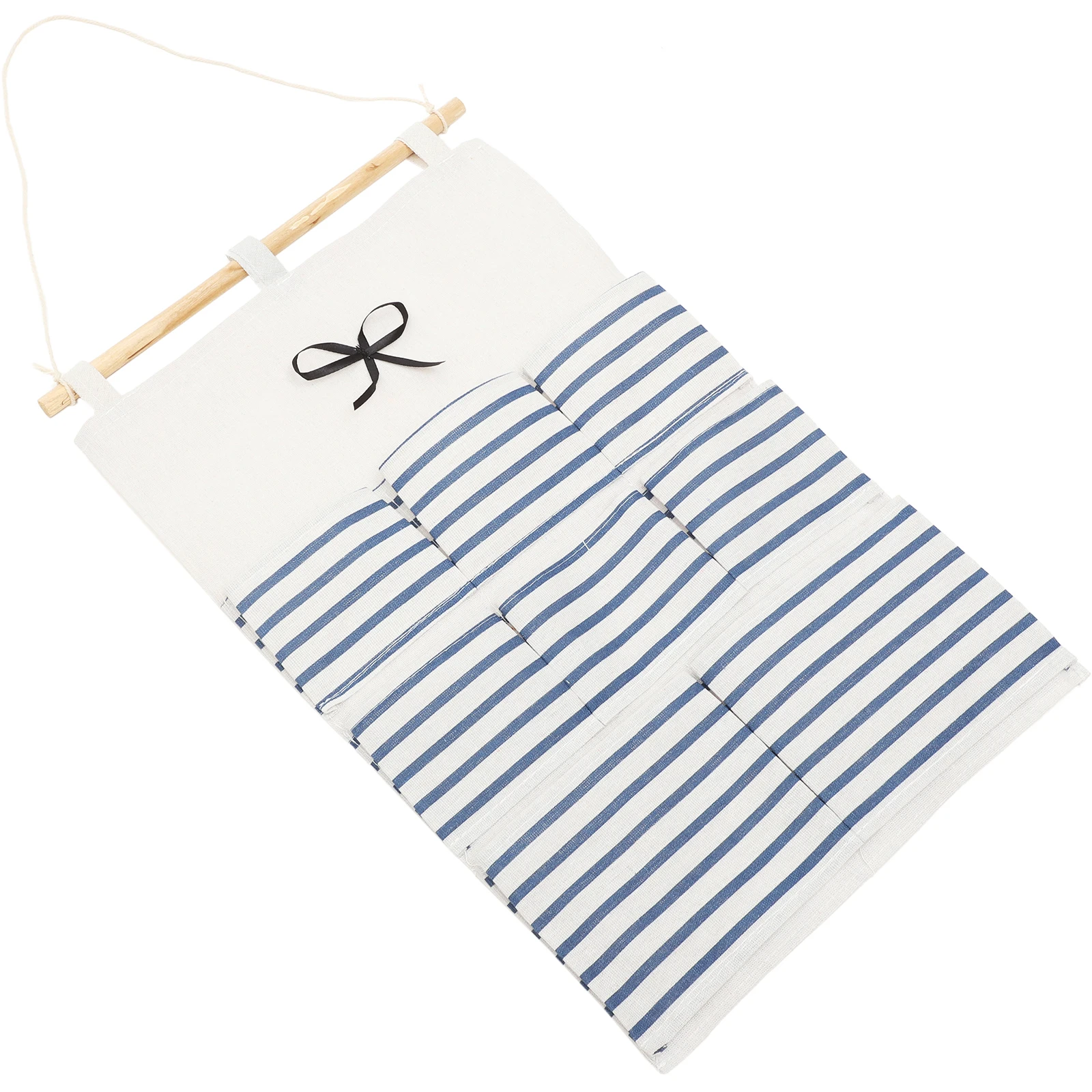 

Hanging Storage Bag Wall Dormitory Sundries Three layer Multi function Large Capacity Cotton Linen Foldable Space Saving Closet