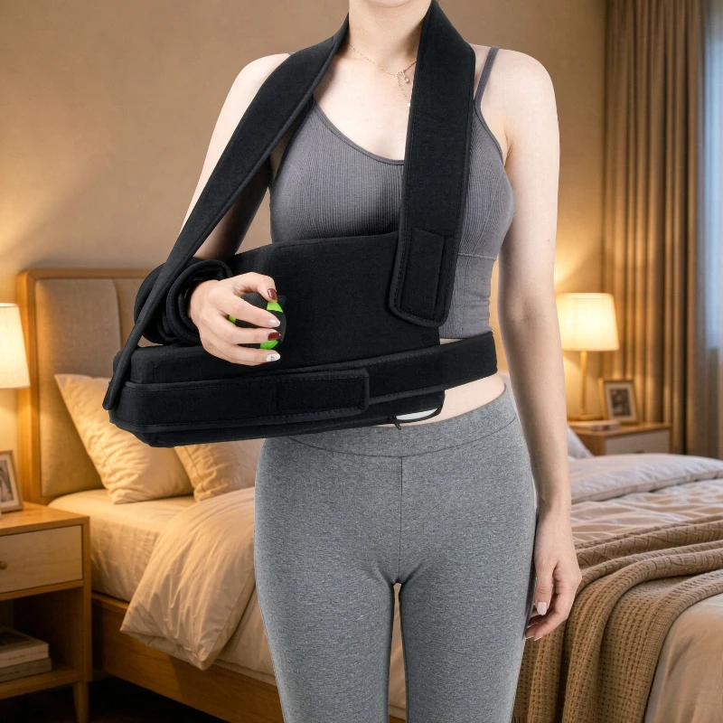 Right Shoulder Abduction Brace 45 Degree Pillow Support Hook Loop Strap Rotator Cuff Humerus Recovery Stabilizer 어깨 외전 보조기