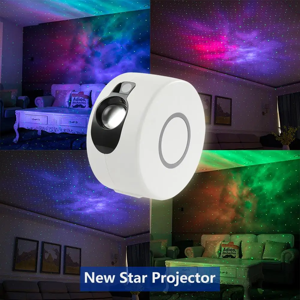 Colorful Starry Sky Galaxy Projector Night Light Atmosphere Lights For Wedding Stage Bedroom Romantic Projection Lamp Gifts