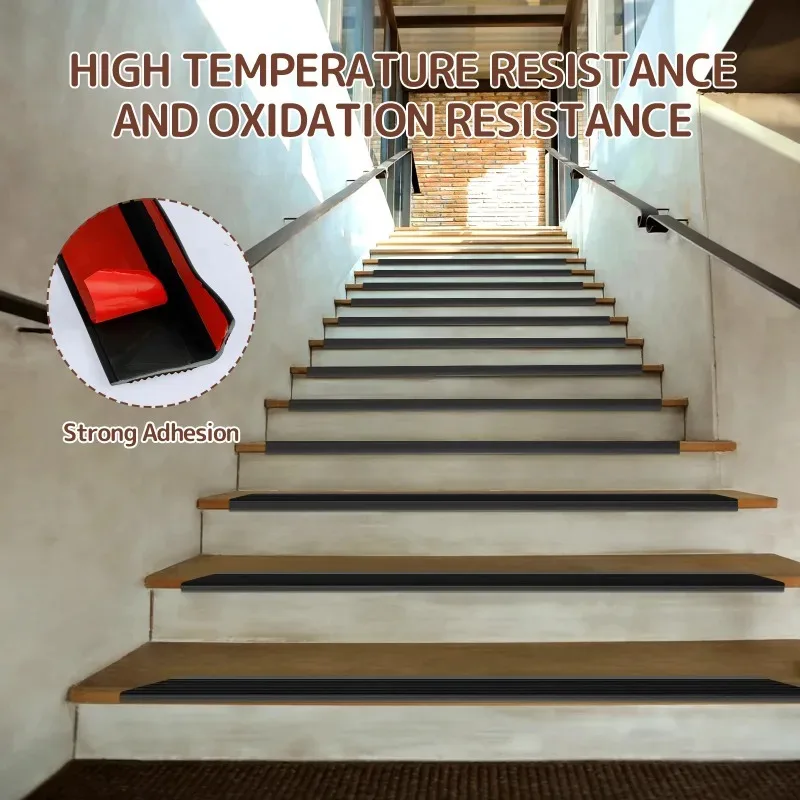 1 Roll Stair Edge Protector Soft PVC Non-Slip Stair Nose Edging L-Shape Self-Adhesive Step Edge Trim Strips 2m Step Protector