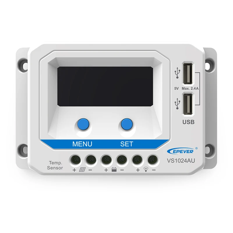 EPever VS1024AU VS4524AU VS4548AU VS6048AU PWM Solar Charge Controller 10A 45A 60A 12/24/48V Auto Dual USB LCD Solar Regulator