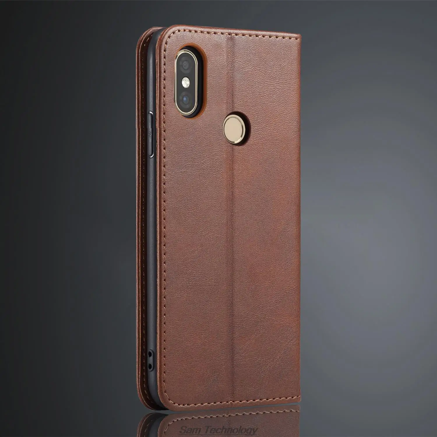 Magnetic attraction Leather Case for Xiaomi Redmi Note 5 Pro Holster Flip Cover Case Wallet Phone Bags Fundas Coque