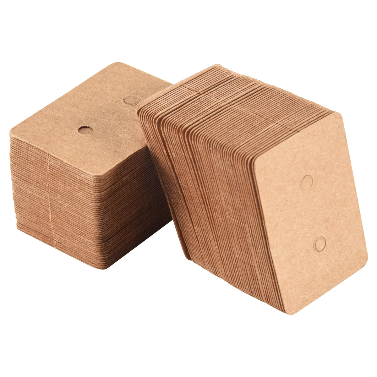 

CXZD-100Pcs Blank Earrings Ear Studs Tags Kraft Paper Display Card Brown