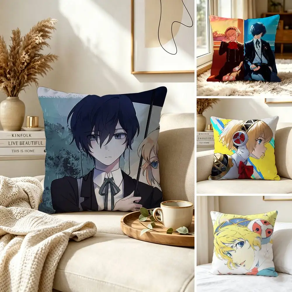 Makoto - Persona 3 Aigis P3 Pillow Case for Sofa Living Room Home office Decor Protective Cover