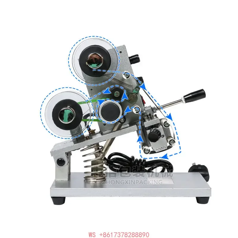 Electric ribbon hot printing machine Hand pressure direct hot stamping printer Date batch number Coding ZY-RM5
