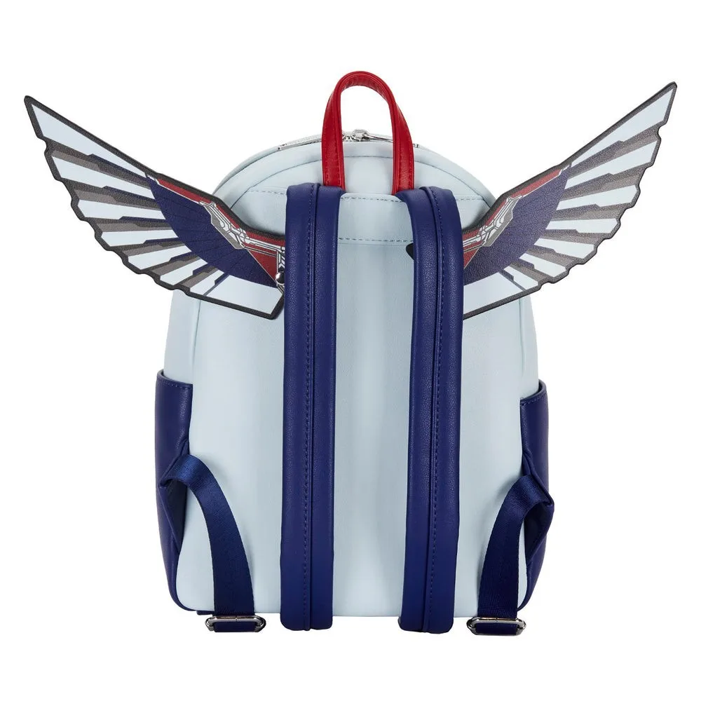 MINISO Disney Loungefly Marvel Surrounding Falcon Captain America Backpack Boys and Girls School Bag