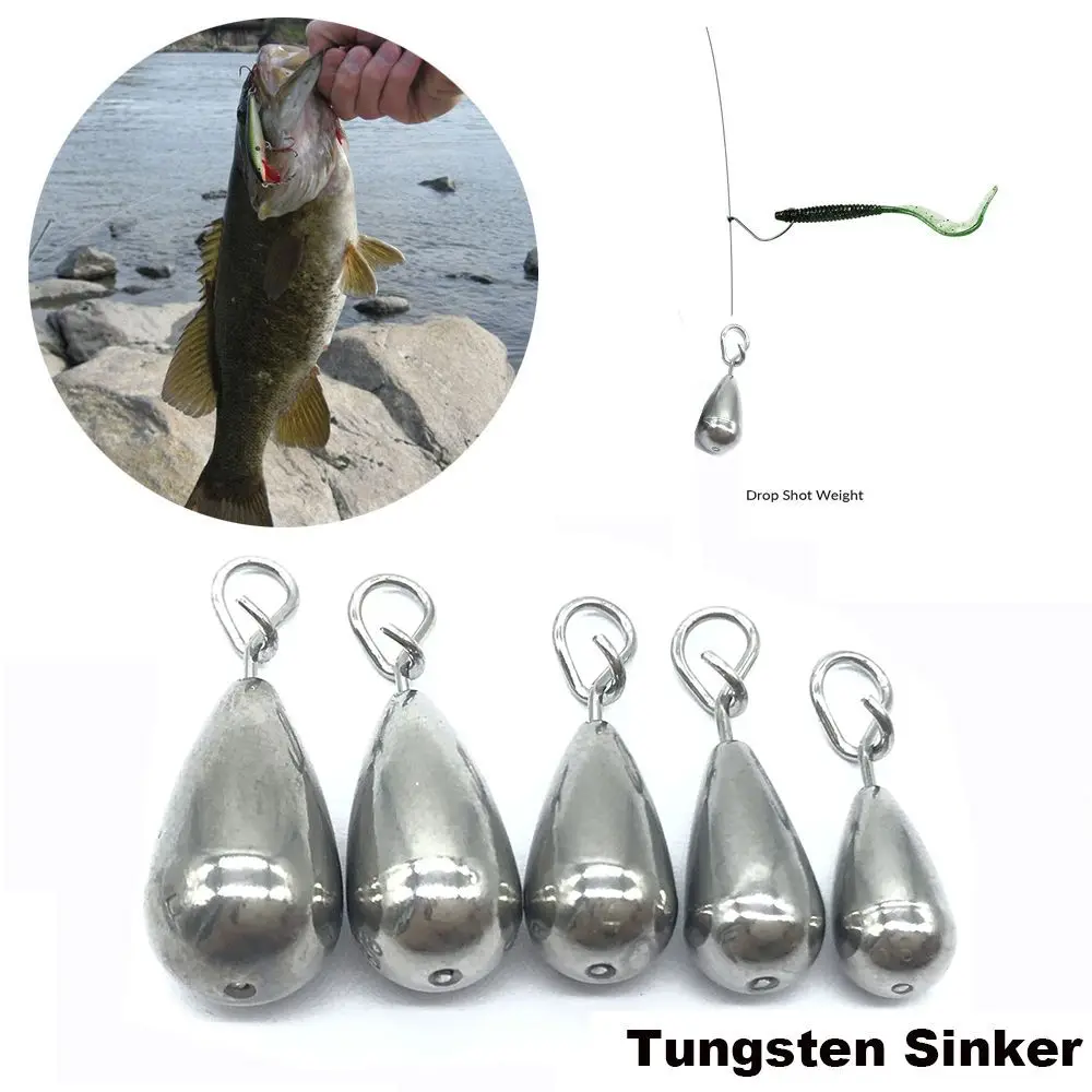 3.5/5.3/7/10.5/14g Fishing Tungsten fall Tear Drop Additional Weight Sinker Shot Weights Quick Release Casting Hook Connector