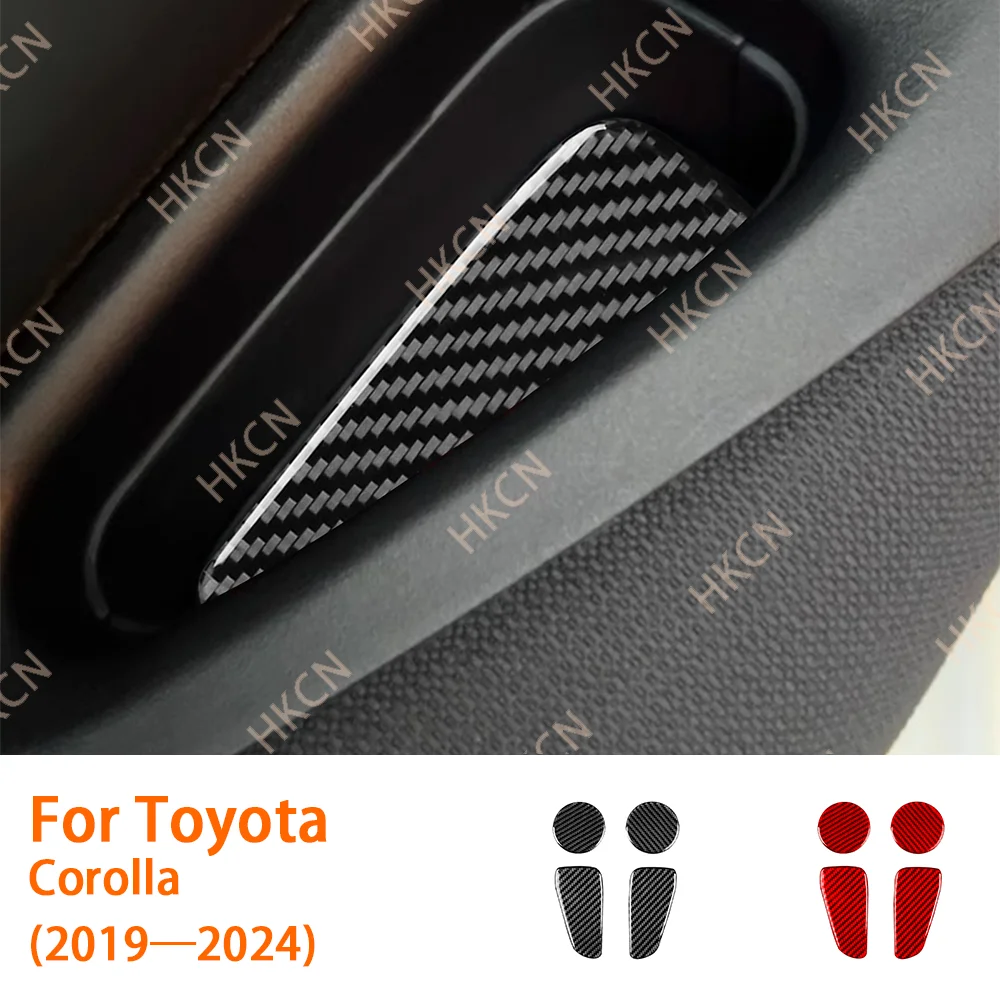 

Carbon Fiber Rear Door Groove Pad Decals Car Interior Accessories Cover Trim Sticker Modification For Toyota Corolla 2019—2024