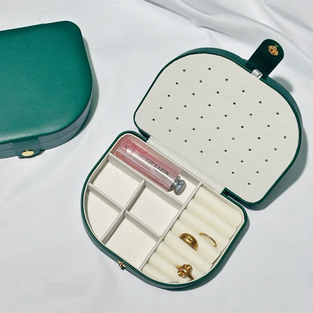 Multifunctional Retro High End Jewelry Box Portable Storage Box Compartment Portable Jewelry Gold Necklace Earrings Storage Box