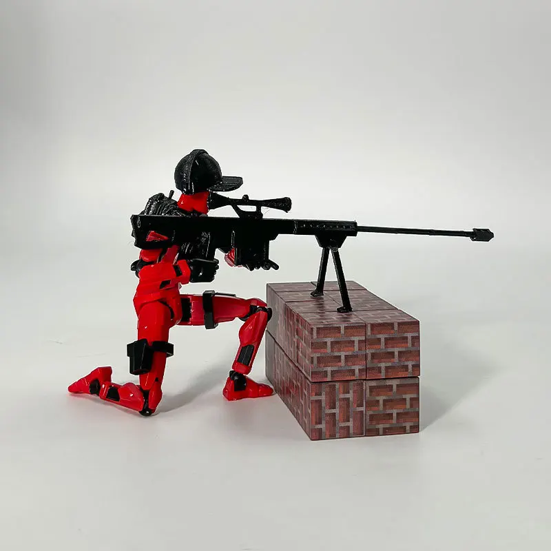 3D Printed Poseable Action Figure Multi-Jointed Mechanical Model Toy Accessories Hand-Painted Desk Decor For Collectors Adults