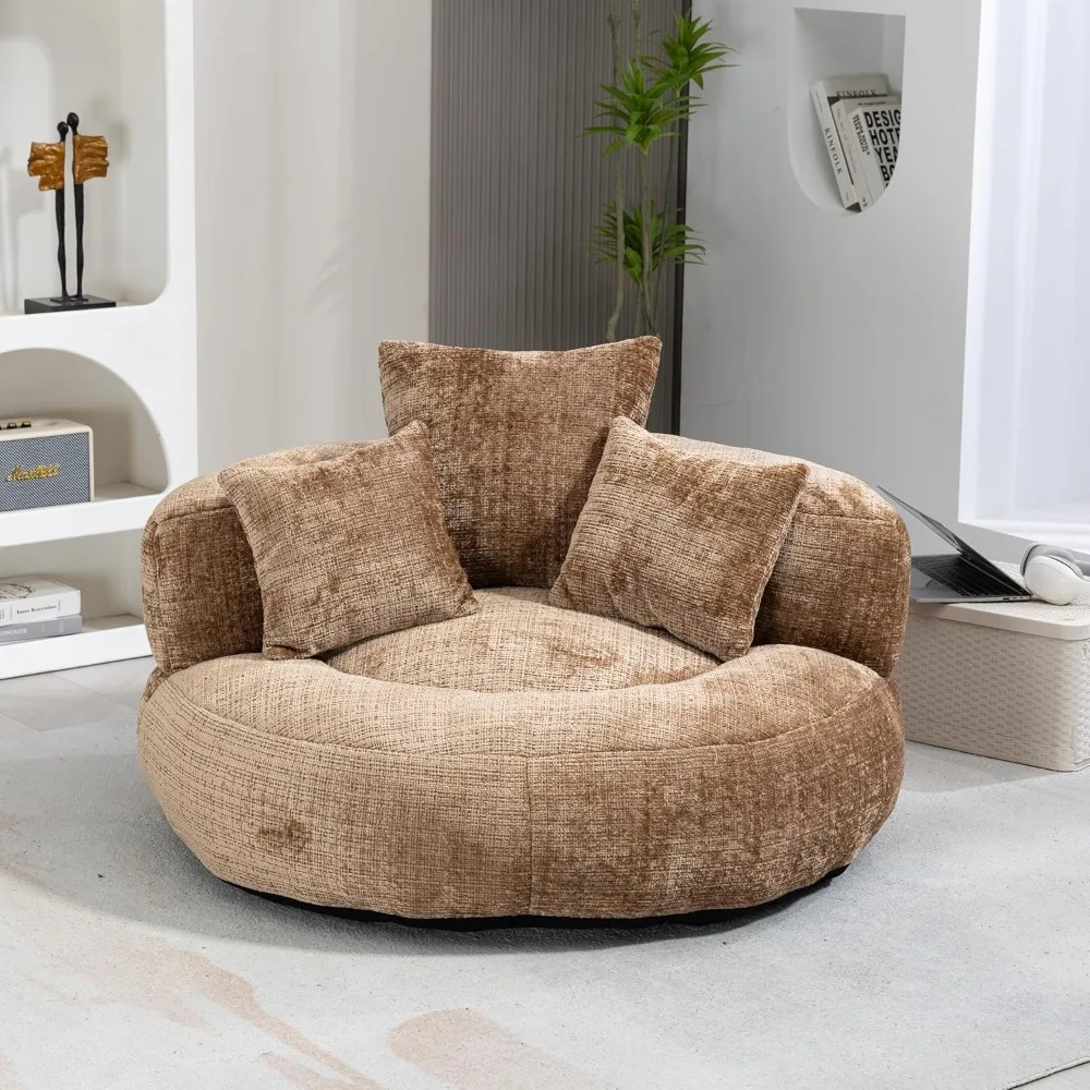 Bean Bag Chair Couch Upholstery Lazy Lounger Sofa for Living Room