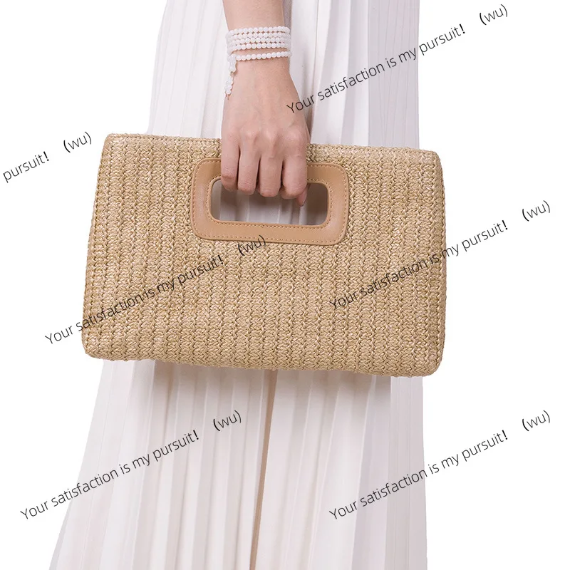 Women Clutch Women's Fashion Chain Dinner Straw Bag Woman Summer Casual Vacation Shoulder Bag Female Large Purse