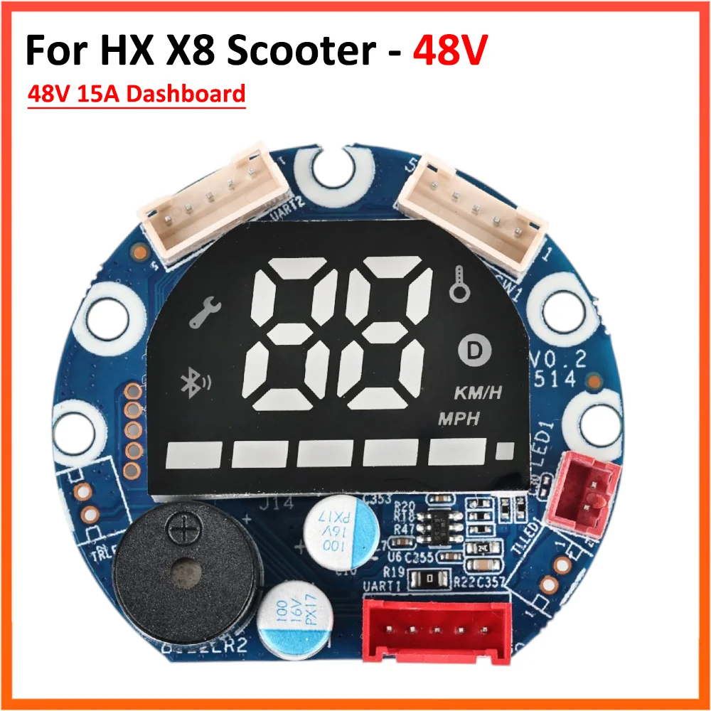 Image of 48V 15A Dashboard Für HX X8 Elektrische Roller LED Display Bildschirm PCB Board Geschwindigkeit Batterie Zeigen Ersatzteile