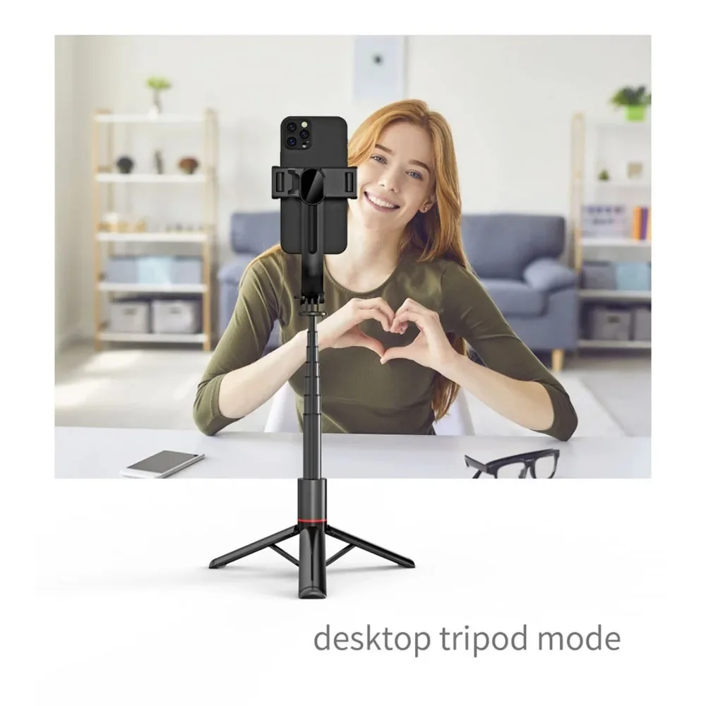 Wireless Bluetooth L12/L12d Multi-Functional Tripod Selfie Stick with Phone Holder Foldable Weight Tripod Reinforcement Bracket