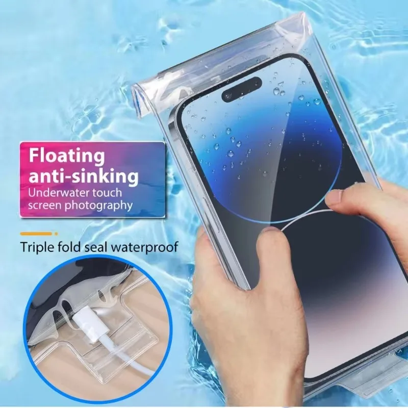 Transparent Waterproof Phone Case Universal Underwater Phone Protector Pouch Bags for iPhone 16 Pro Max Samsung Xiaomi Summer