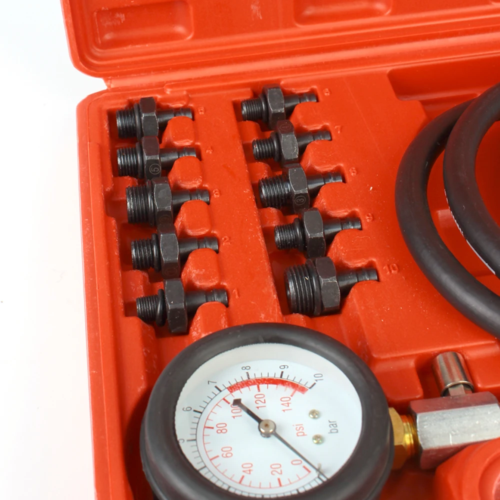 Engine Oil Pressure Test Kit Auto Diagnostics Tools Car Test Set Quick Coupling Low Oil Warning Devices 0~140psi 0~10bar