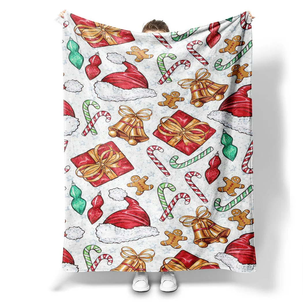 

Christmas gift patterns Printed Blanket for Sofa Travel Camping Living Room Office Conditioning Blanket for All Seasons Gifts