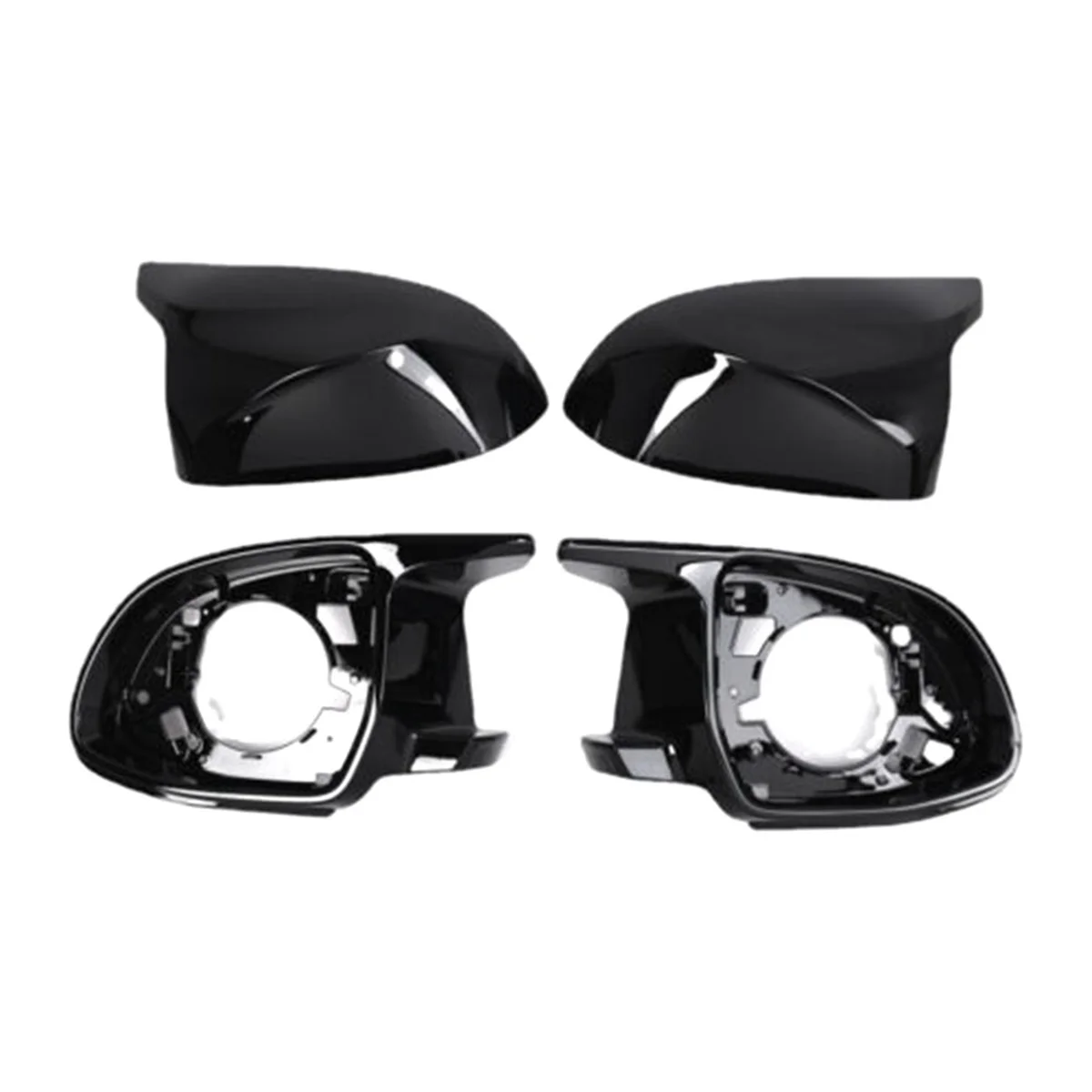 Rear View Mirror Cover+Support Bracket Ring for BMW X3 X4 X5 X6 X7 X3(G01)X3M( F97) 2018-2023 51168097351 51168071003 51