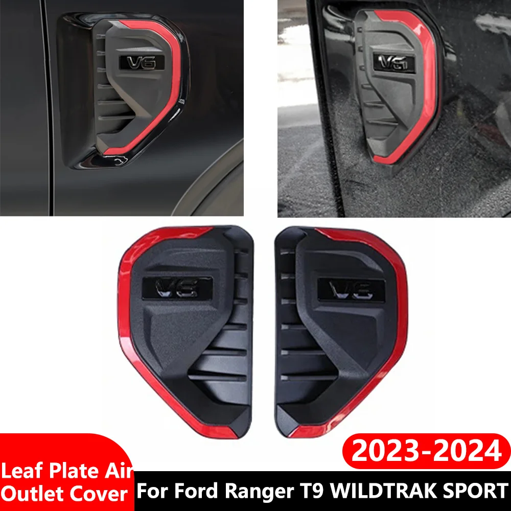 

Side Vent Cover Trim Surround For Ford Ranger T9 2023 2024 WILDTRAK SPORT XL XLT Side Fender Decorative Modification Decorations