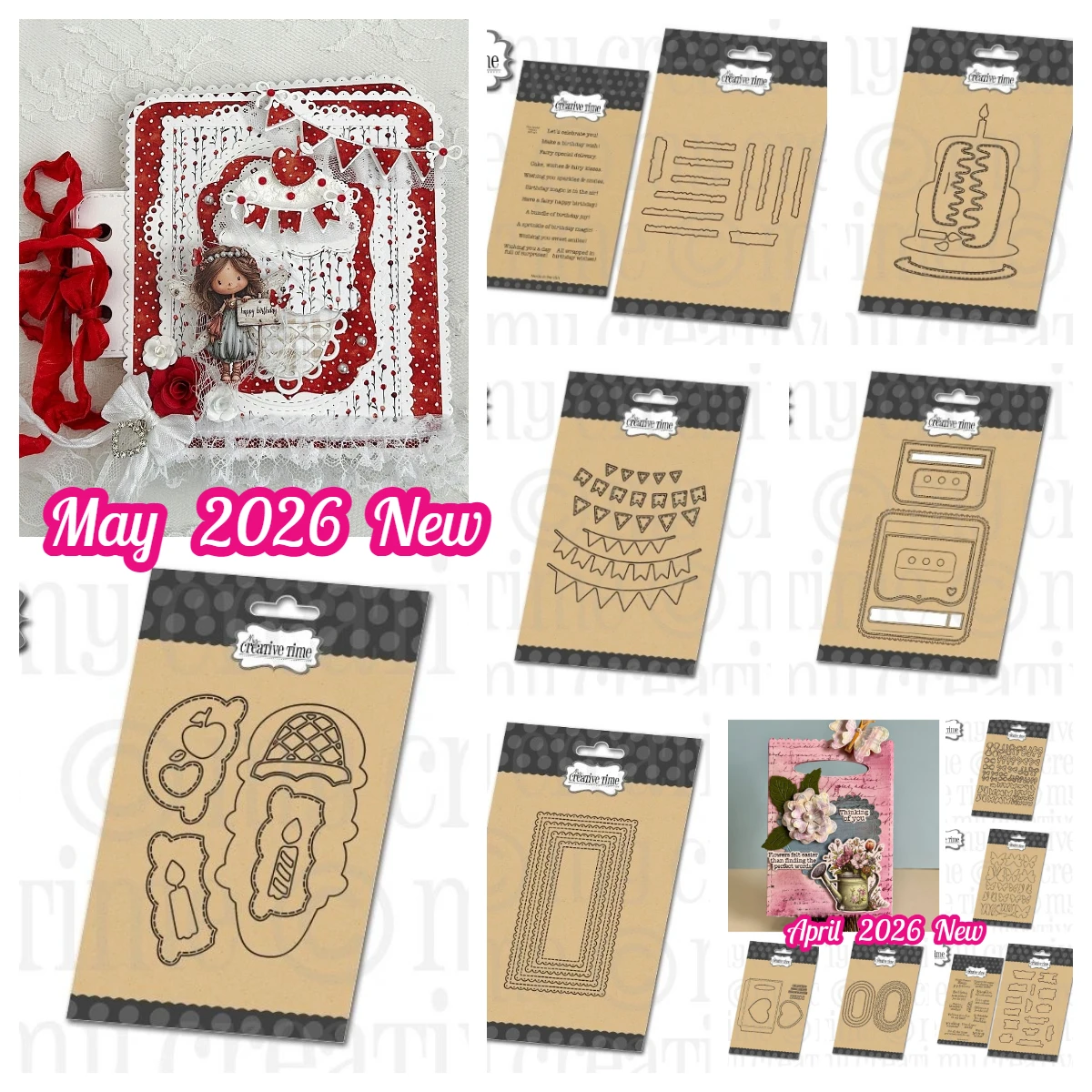 

Time Fairy Special Delivery Cute Card Scallop Layer Party Cake Metal Cutting Dies Stamps DIY Scrapbooking Handmade May 2026 New