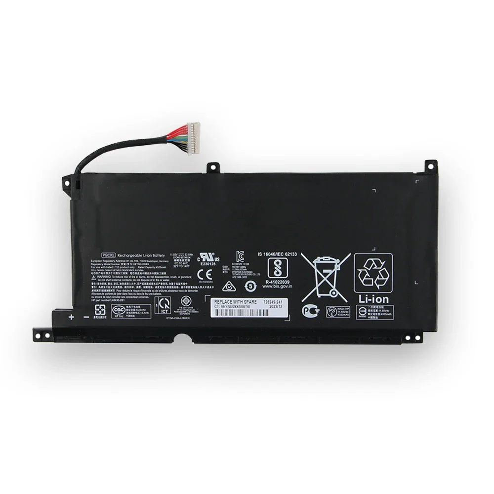 Replacement Battery PG03XL For HP TPN-C141 TPN-Q241 TPN-Q229 DK0131TX Shadow Elf 5/6 15-DK High Quality Batteries 52.5Wh 11.55V