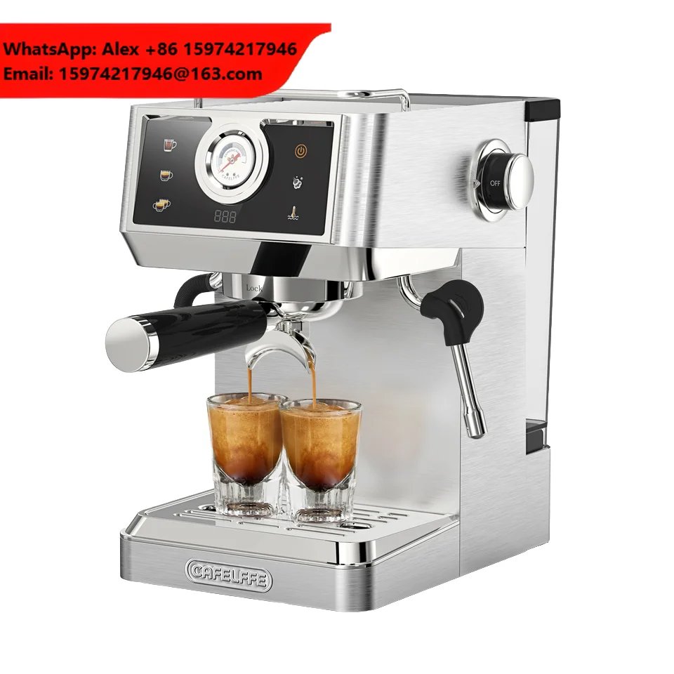 Semi-Automatic Electric Coffee Machine 58mm Extraction System/20Bar Pressure/Touch Panel/Programmable Stainless Hotel Household