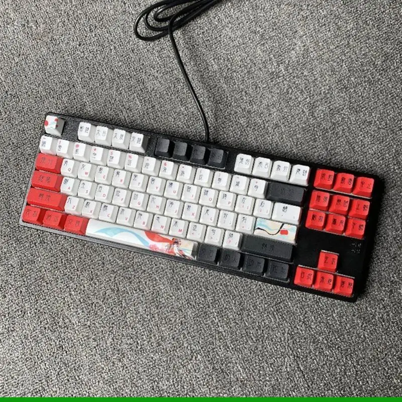 U55C OEM 프로파일 키 캡 PBT 염료 승화 세트 기계식 게임 키보드 104