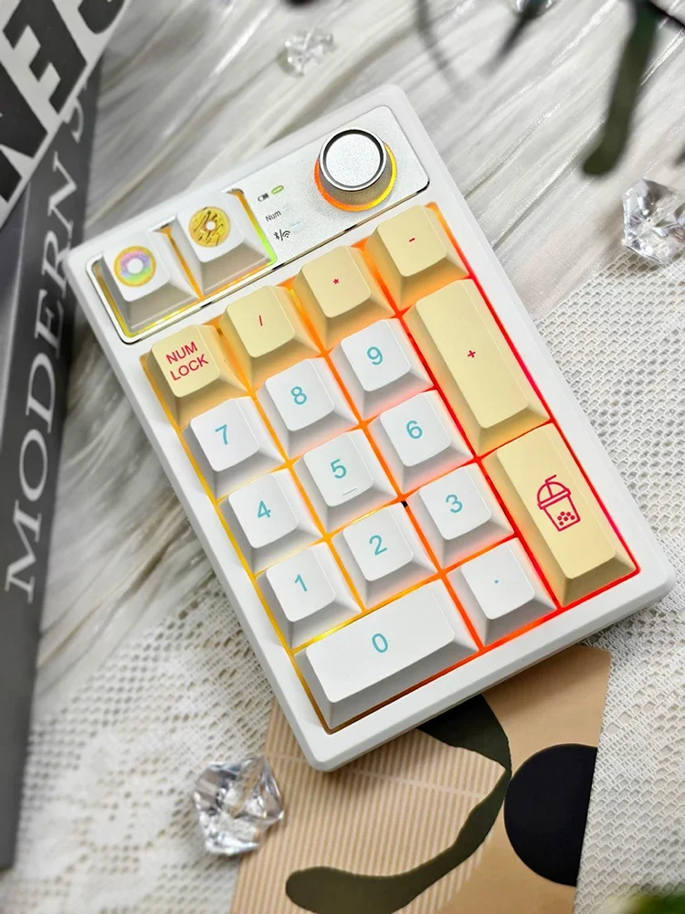 KEYCOOL K19 19 Keys Digital Mechanical Keyboard Laptop Bluetooth Numeric Knob Keypad Gasket Accounting DIY Structure Financial