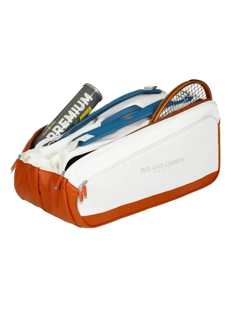 Wilson Roland Garros Super Tour 9 Pack 2024 Tennis Bag Navy Tournament Racket Bag with Partial Racquet Compartment WR8030801