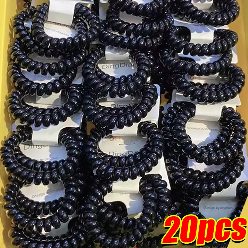 1-20Pcs Large Spiral Hair Ties 45mm Spiral Hair Bands Coil Hair Bands Telephone Cord Bobbles No Trace Strong Hold Waterproof