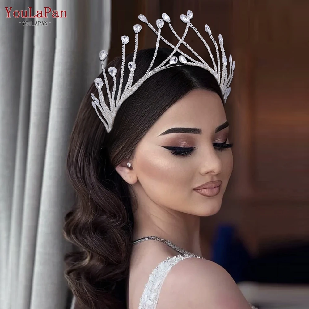 YouLaPan HP497 Bridal Tiara Crown Wedding Hair Accessories Woman Headpiece Bride Headband Pageant Diadem Hair Ornaments Jewelry