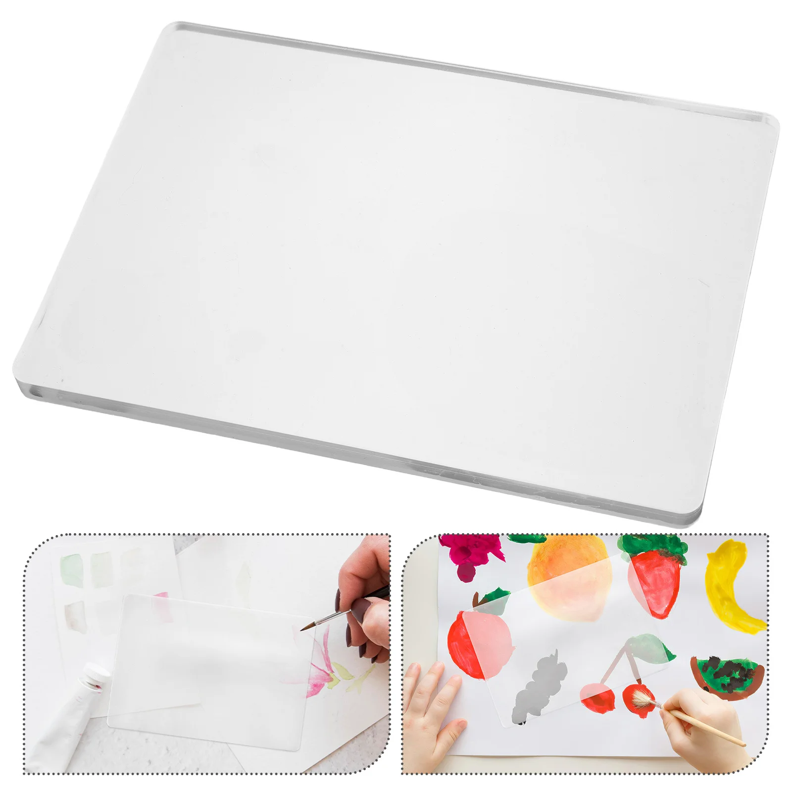 

5x7 Gel Printing Plate Reusable Non-Stick Flexible Monoprinting Pad for Kids Art Projects Clear Soft Surface Easy Clean Vivid