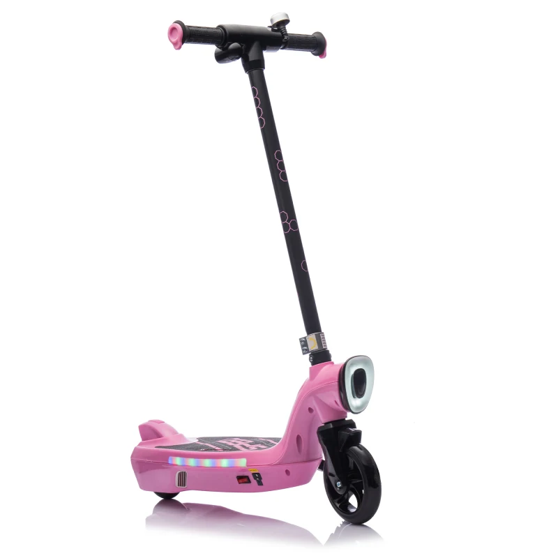 Kids Ride On Electric Scooter With Kickstand Scooter Bell Faster Speed And Longer Usage Time Rear Brake Wider Pedal Non-Slip