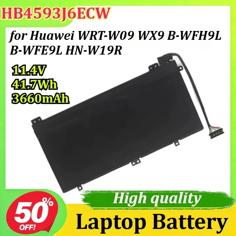 

HB4593J6ECW 11.4V 41.7Wh 3660mAh for Huawei for Models WRT-W09 WX9 B-WFH9L B-WFE9L HN-W19R Laptop Battery