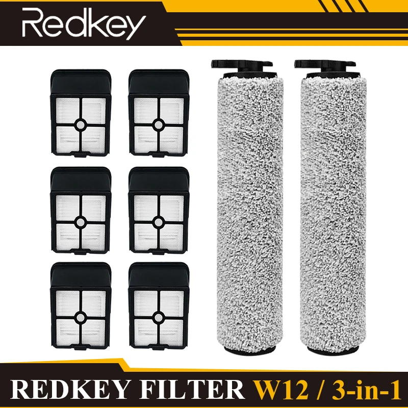 Cleaning Household For Redkey W12 3in1 Vacuum Robot Vacuum Cleaner Roller Brush Filter Cordless Vac Spare Accessories