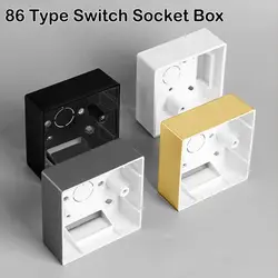 PVC Switch And Socket Apply On-Wall Mount 86 Type External Mounting Box Wall Surface Junction Box Switch Socket Box