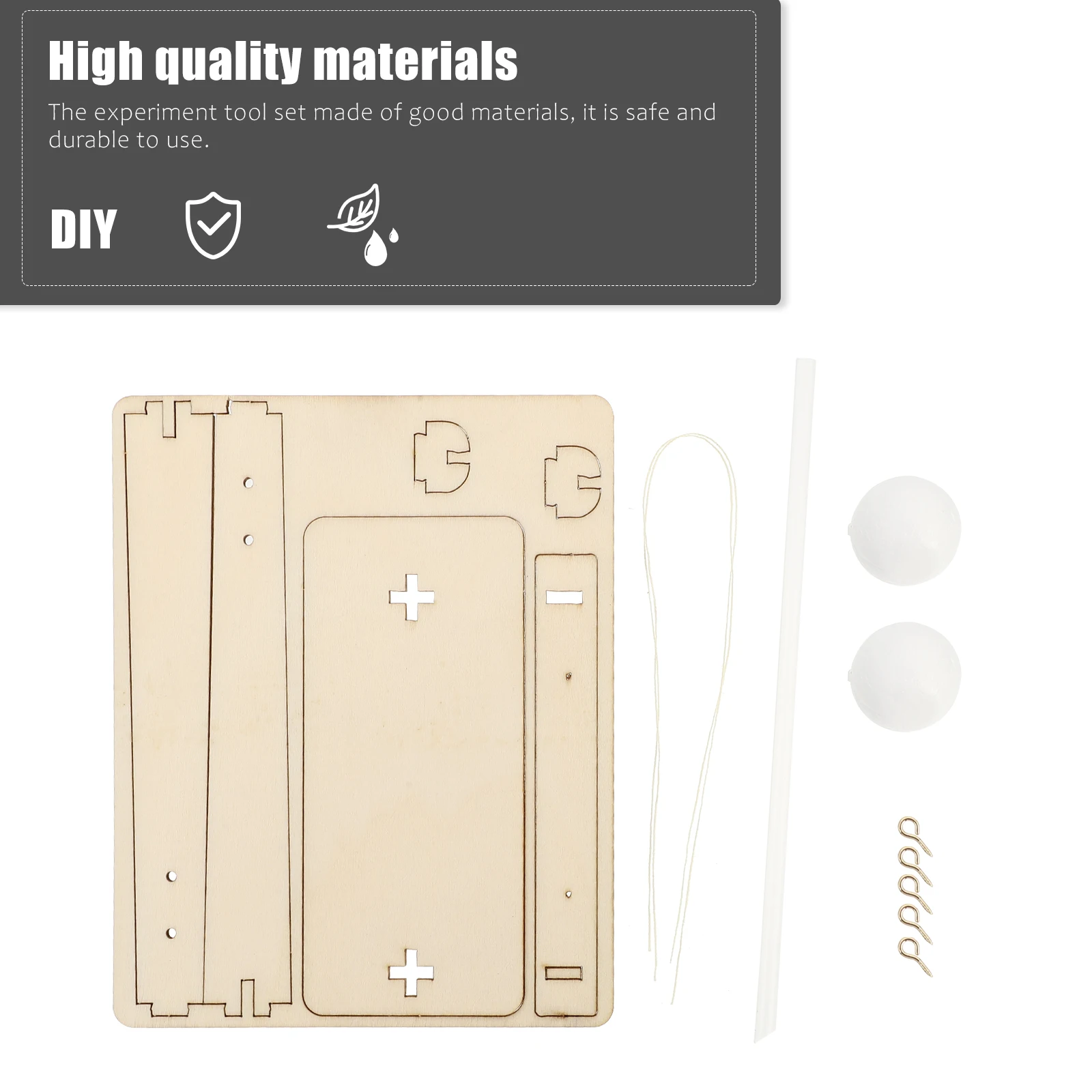 Kit de experimento de bola flutuante, 2 peças, equipamento de física, ferramenta de estudante, princípio de mesa, aprendizagem de madeira