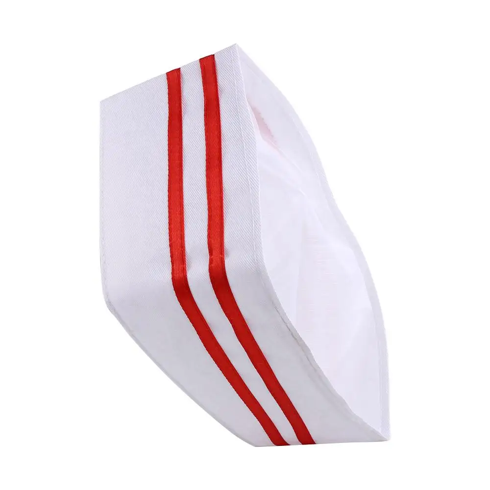 Kitchen Forward Cap Boat Shape Headwear Chef Hat Breathable Oil-Proof Cook Cap White Flat Hotel Chef Hat Bakery
