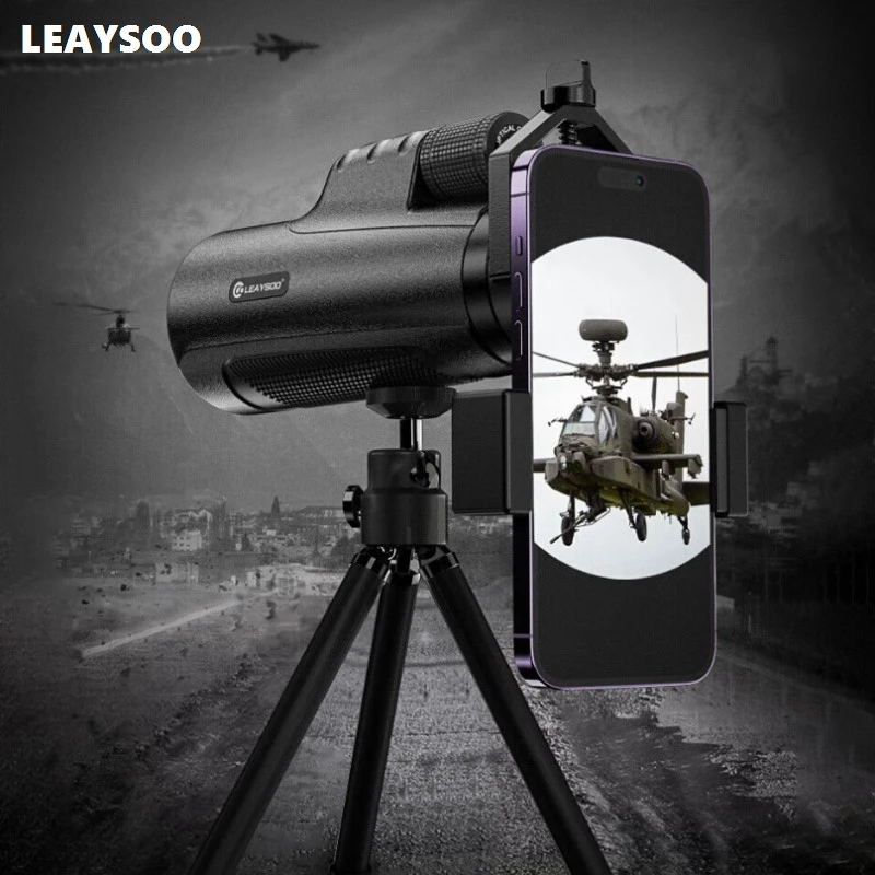 

Монокулярный телескоп LEAYSOO 10x42 HD для взрослых с призмой BAK4, профессиональная оптика, дальнобойный обзор для концертов, наблюдения за звездами, походов