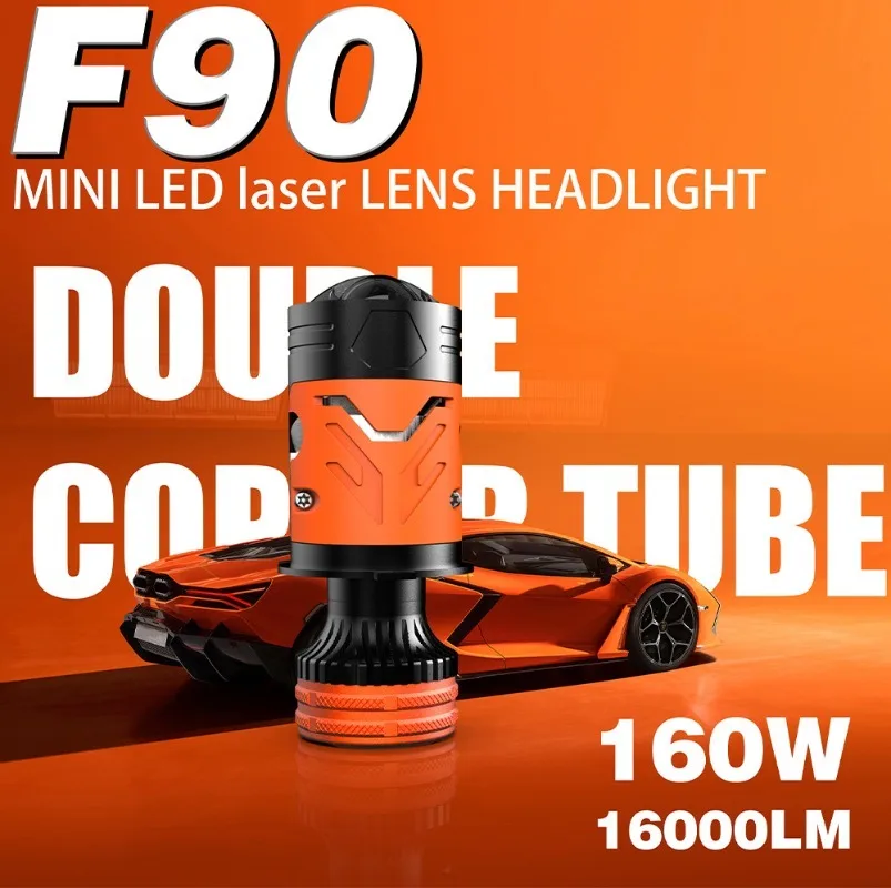 2PCS H4 Bi LED Projector Lens Auto Headlight Turbo Lamps Plug Play 16000LM 160W Motorcycle Light LED headlight