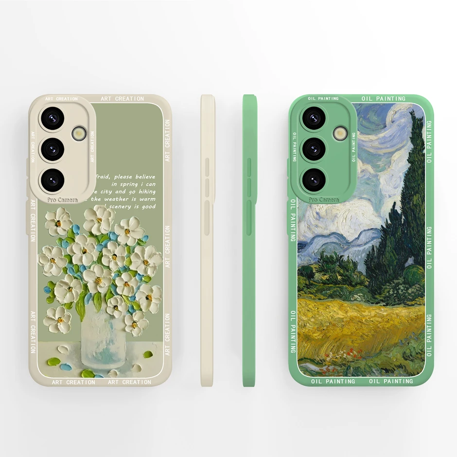 For Samsung Galaxy S24 Plus FE Ultra 5G Case Cute Flowers Silicone Soft Shell For SamsungS24 Plus S24FE S24Ultra 5G Funda Bumper